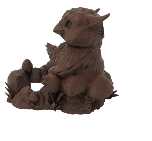 Mały sowoniedźwiedź - wieża do kości - Baby Owlbear Dice Tower Brązowy