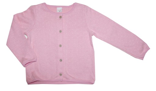 Sweter dziewczęcy rozpinany różowy ATUT - 104