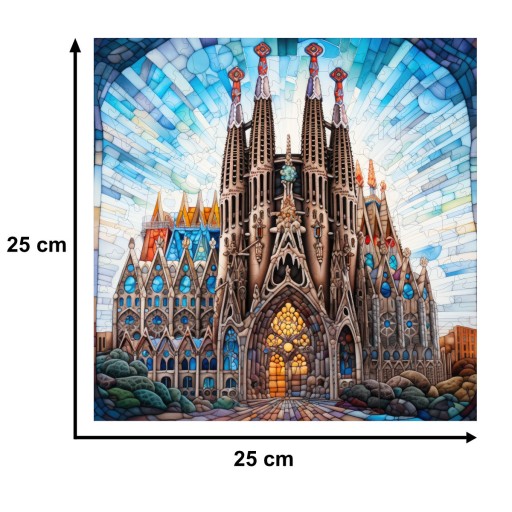 Puzzle Drewniane Mruu&Pruu Sagrada Familia 150 elementów 25 x 25 cm