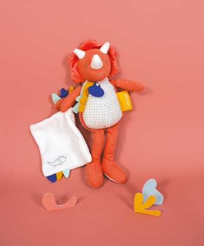 Doudou Zestaw upominkowy - dinozaur z kocem 25 cm