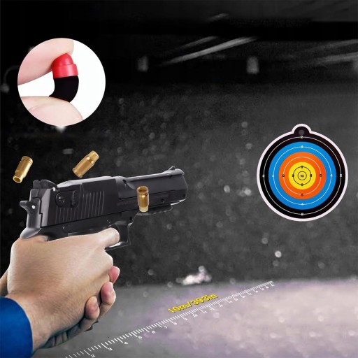 PISTOLET PNEUMATYCZNY SYMUJĄCY M1911 Z TŁUMIKIEM +50 GĄBEK, MIĘKKI POCISK