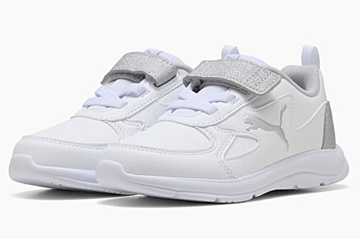 Puma buty dziewczęce na rzep Fun Racer białe ze srebrnym rozm. 28,5