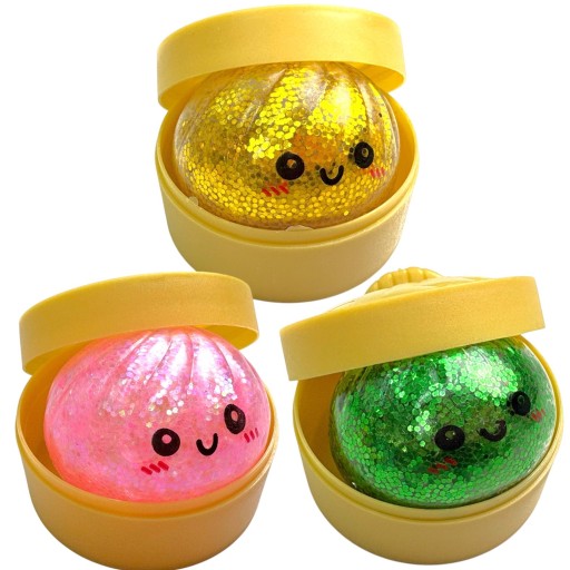 GNIOTEK DUMPLING BaZi Viralowy Pierożek brokatowy DIAMENTOWY Squishy ORBEEZ