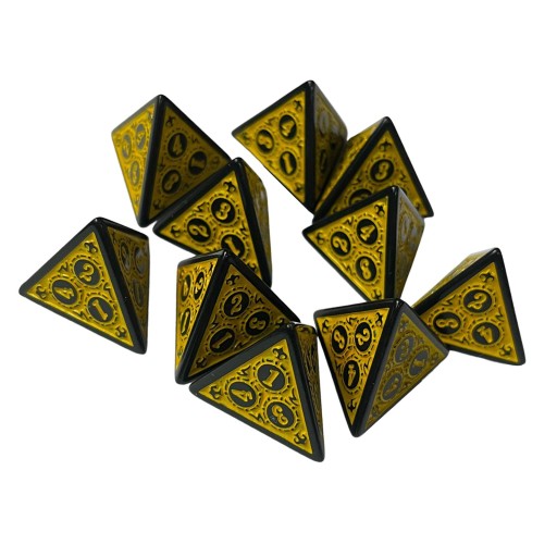 10 Pieces Acrylic D4 Dices Polyhedral Dices Set