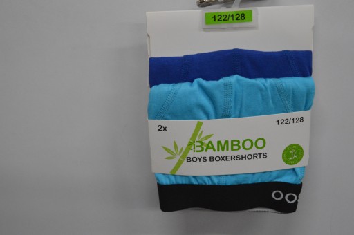 BAMBO Bokserki Majtki BAWEŁNA 2 sztuki r.122/128 Niebieski / Niebieski
