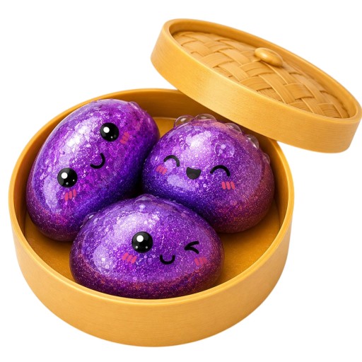 GNIOTEK PIERÓG ANTYSTRESOWY ZESTAW 3 SZTUKI W PUDEŁKI MYSTERY DUMPLING MINI