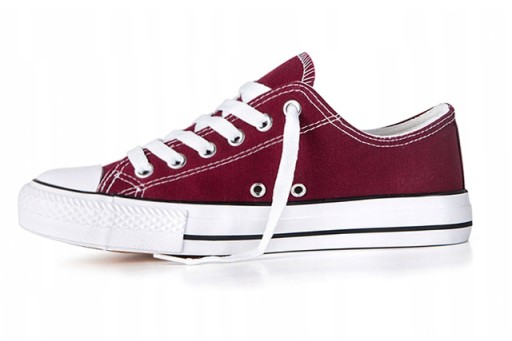 Buty dziecięce TRAMPKI tenisówki Bordowe 33 P4