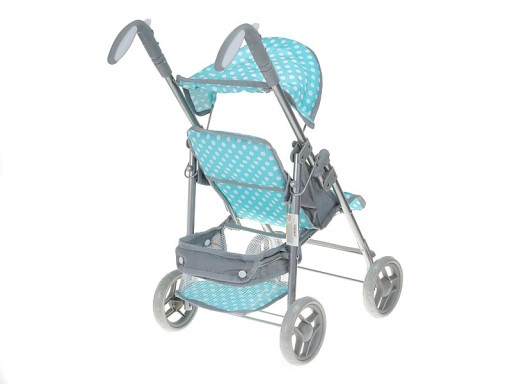 ND17_ZB-140549 Wózek spacerówka mięta w kropki 413