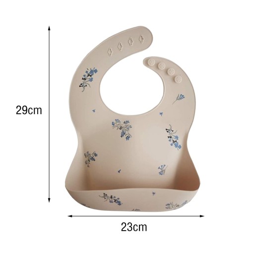 Silicone Bibs Adjustable Toddler Saliva Dripping Bibs Cartoon Apron Flower