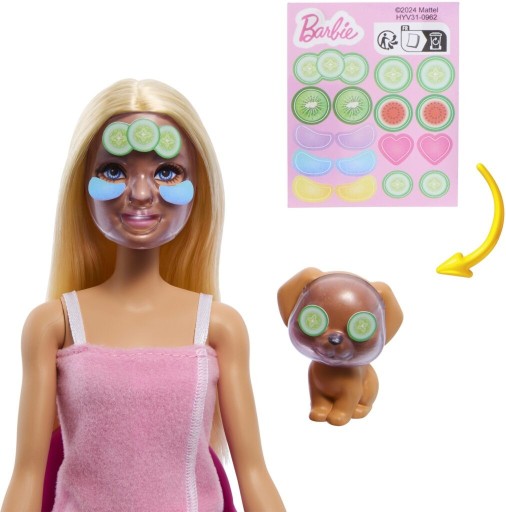 LALKA BARBIE ZESTAW BARBIE W SPA lalka + akcesoria HYV31