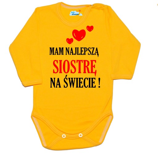 Body niemowlęce Mam najlepszą siostrę 68
