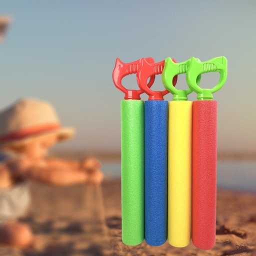 4x Piankowe pistolety na wodę EPE dla dzieci, letnie baseny, ogrody