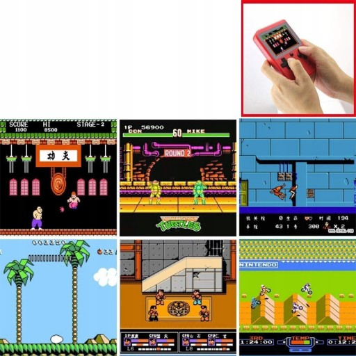 GAME BOY przenośna KONSOLA 500 gier wideo Pegasus prezent urodzinowy
