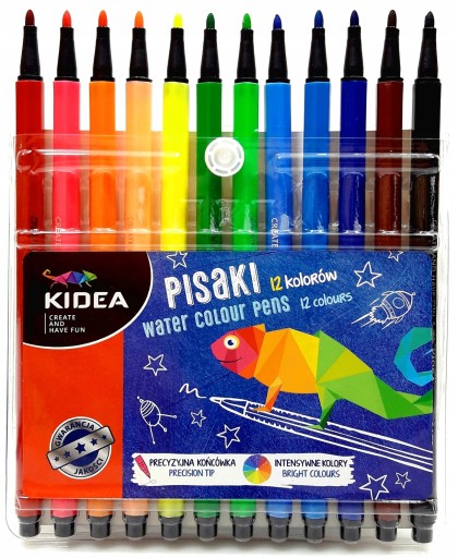 Pisaki w etui 12 kolorów Kidea