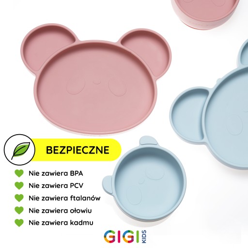 Zestaw naczyń silikon Gigi Kids