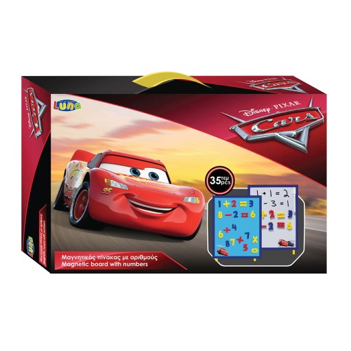 Diakakis tablica magnetyczna z cyframi - Cars