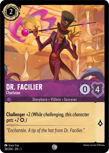 Disney Lorcana 1TFC #038 Common Dr. Facilier - Charlatan