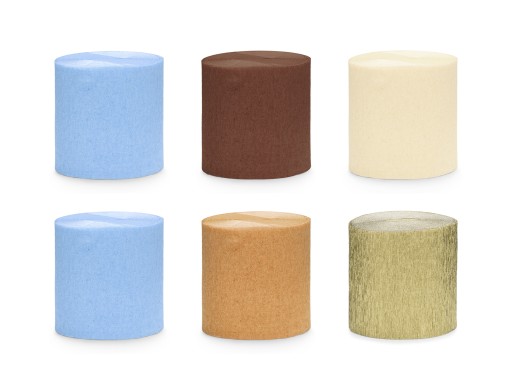 Krepa 5cm/10m, zestaw 6 szt., mix