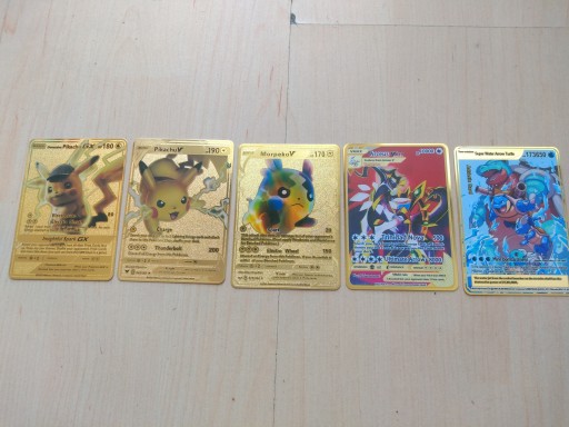 5x karty pokemon metalowe metal ra pikachu morpeko arceus