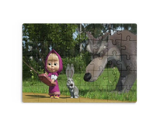 PUZZLE 30/70/96/110 ELEMENTÓW SUBLIMACJA MASZA I NIEDŹWIEDŻ GRAFIKI