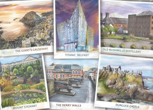 FALCON Puzzle Odwiedź Irlandię Północną 1000 elementów