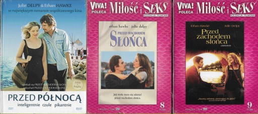 Zdjęcie oferty: x Przed wschodem słońca Przed zachodem słońca Przed północą 3xDVD NOWEfolia