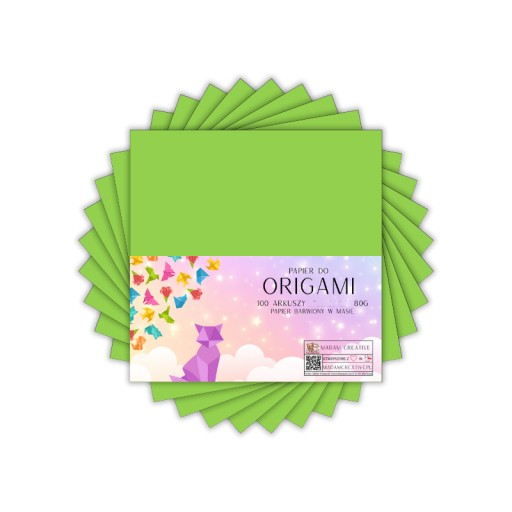 Papier origami 15x15 cm MaDam Creative 100 arkuszy