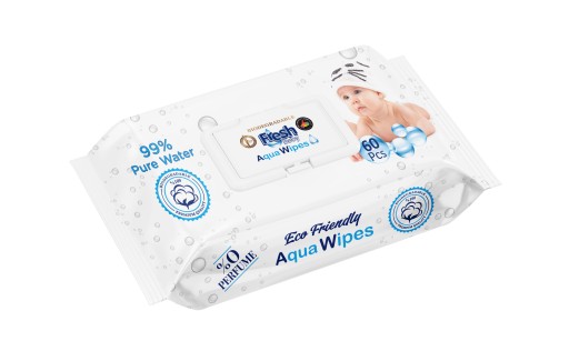 Aqua Wipes Fresh Baby chusteczki nawilżane wodą AquaWipes 60 sztuk
