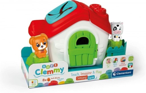 ZABAWKI EDUKACYJNE SORTER Farma z klockami 8 elementów CLEMENTONI zabawki