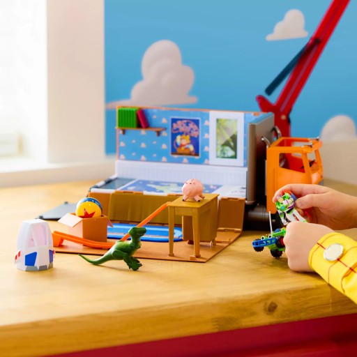 Disney Toy Story Ciężarówka Eggman Przeprowadzka + Figurki + Pokój Andy’ego