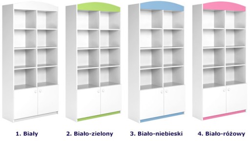Regał Elior 90 x 33,5 x 186,2 cm odcienie niebieskiego