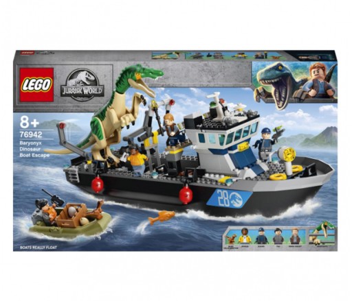 Klocki LEGO Jurassic World Zestaw Barionyks i ucieczka łodzią 76942