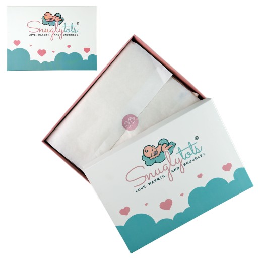 Miękki Kocyk z Bawełny - 90x100 - Snuglytots - Model ZigZaby - Ecru
