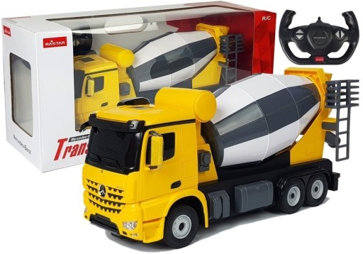 Auto R/C Mercedes-Benz Arocs Rastar 1:14 Żółte na