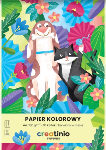 Papier kolorowy A4 Creatinio 10 arkuszy 80 g/m²