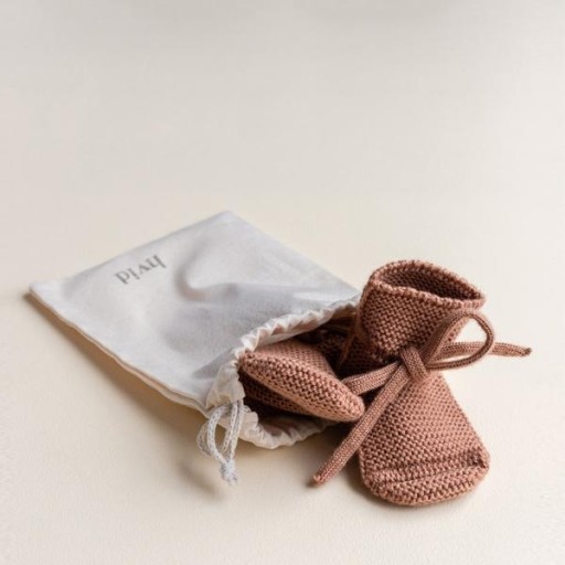 Buciki Booties terracotta Różowy 0/9M Hvid