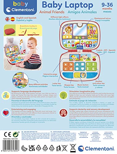 Clementoni 61355 Baby Laptop, Multi Coloured