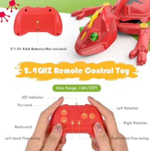 GEKON INTERAKTYWNY ŚWIECI GAD ROBOT RC GEKON PEŁZA JASZCZUR PO ŚCIANACH!