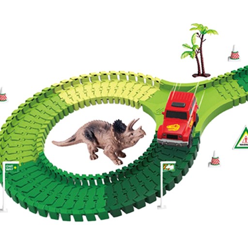 DIY zabawki dinozaurów, zabawka, elastyczna zabawka na tor wyścigowy