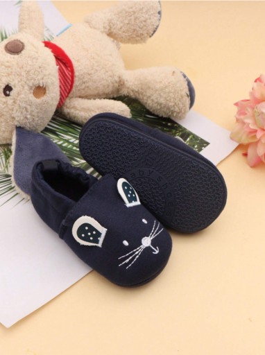 Kapcie dla dzieci dziecięce do żłobka granatowe domowe giętkie BAREFOOT 24