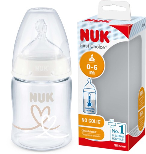 NUK First Choice Plus Butelka Dla Niemowląt 0-6 Miesięcy Silikonowa 150 ml