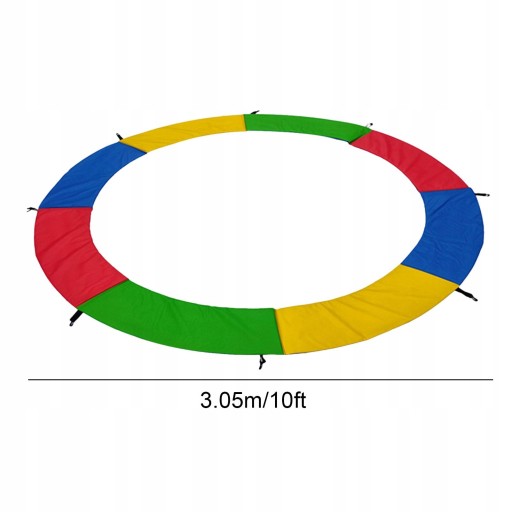OSŁONA SPRĘŻYN TRAMPOLINY KOŁNIERZ 10FT 305-312CM SOLIDNA MOCNA MATA+