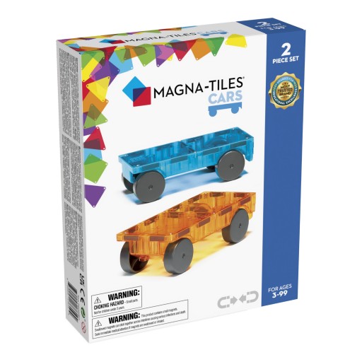 Magna-Tiles zestaw do rozbudowy Cars 2 el. pomarańczowy i niebieski