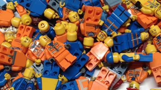 178d LEGO zestaw robotnik 3 ludziki akcesorai MIX