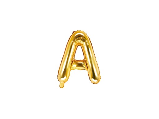 Balon foliowy litera "A" złoty 35 cm
