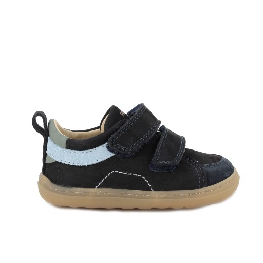 PRIMIGI 1410222 MIĘKKIE BUTY BAREFOOT SKÓRZANE WIOSENNE BLU GRANATOWE R 29
