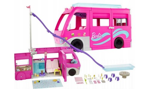 LALKA BARBIE KAMPER MARZEŃ DUŻY POJAZD DLA LALEK Z AKCESORIAMI na Prezent