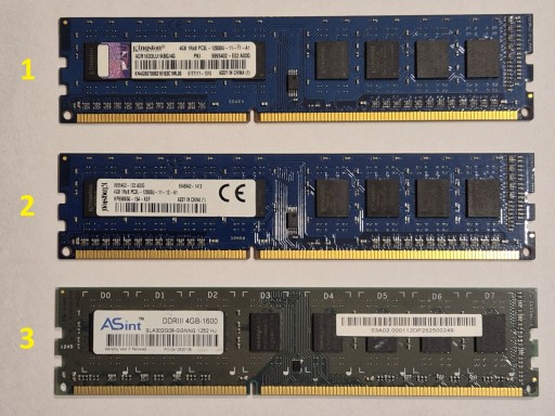 Zdjęcie oferty: Pamięć RAM 4GB DDR3 1600MHz