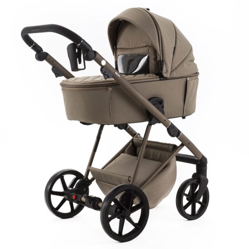 ADAMEX DELTA NATURA wózek 2w1 TORBA FOLIA / DN-6 TAUPE