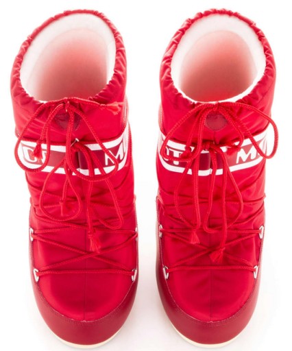 Ciepłe Śniegowce Dziecięce Moon Boot Icon Nylon Red r. 27/30